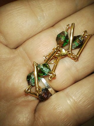 Bracciale vintage anni 70 oro e cristalli