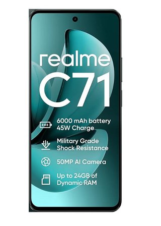 Realme C71 6+128GB NFC 6000 mAh 45W