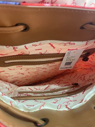 Mochila Desigual Roja y Marrón