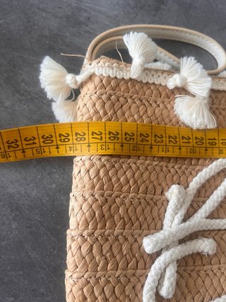 Bolso de rafia Bride flecos