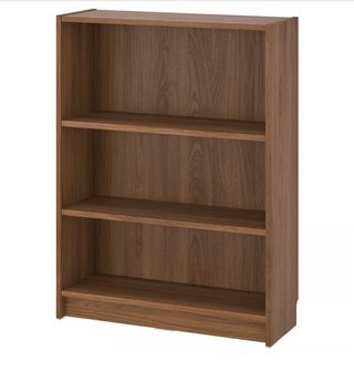 2 Librerías Nogal con 3 estantes Ikea