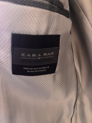 Traje Zara Gris Hombre