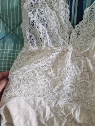 Body vintage pizzo bianco