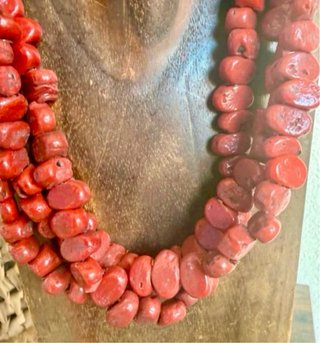 Collar Boho Piedras Rojas