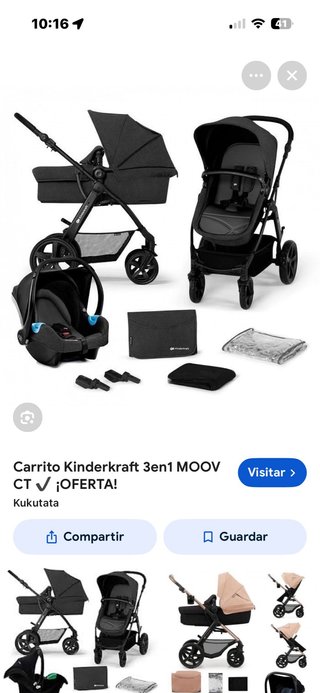 Carrito Kinderkraft 3en1 MOOV CT