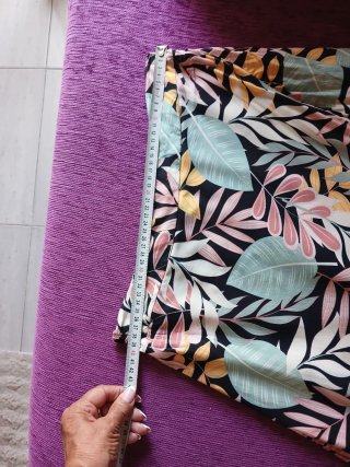 Falda larga estampada tropical y forro