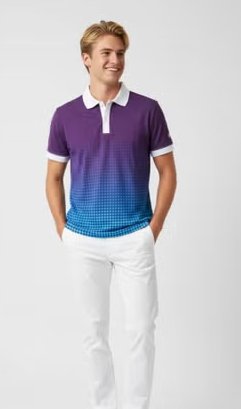Polo Rayas Azul y Blanco Alta Calidad
