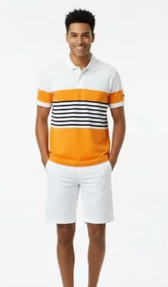 Polo Rayas Azul y Blanco Alta Calidad