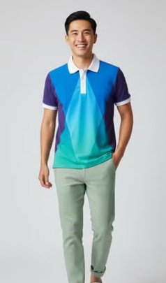 Polo Rayas Azul y Blanco Alta Calidad