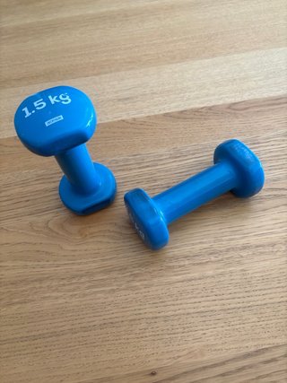 2 Mancuernas 1.5 kg Decathlon Azules