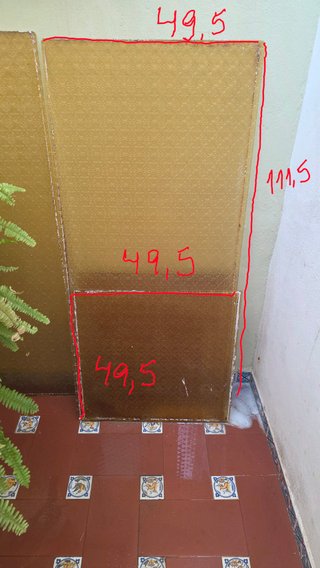 Cristal puerta antiguo relieve 49,5x111,5