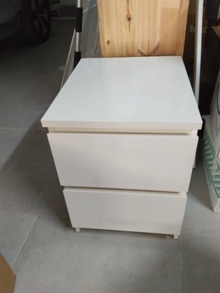 Mesita de noche Ikea blanca