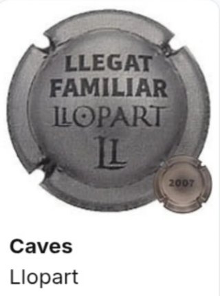 Placa de Cava Llopart Llegat 2007