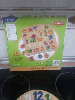 Puzzle Abecedario y Reloj Madera Nenittos