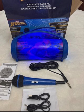 Altavoz Karaoke Spiderman Lexibook Bluetooth