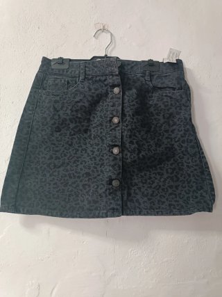 Falda vaquera corta Pull&Bear leopardo M