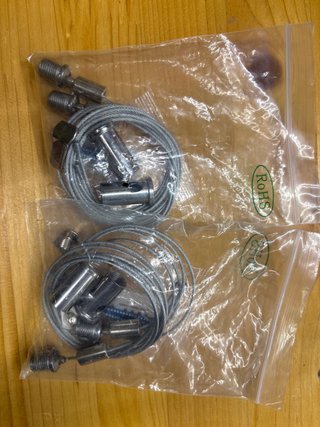 Kit x2 suspensión por cable de acero luminaria