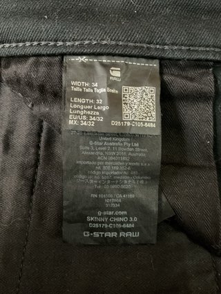 Pantalón chino hombre de G-Star Raw (W34/L32)