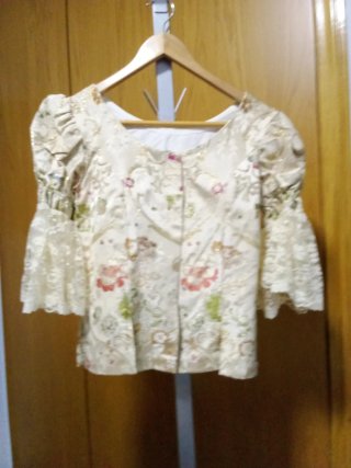 Traje de Fallera Beige y Multicolor