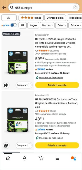 Pack 4 Cartuchos HP 953 XL Originales
