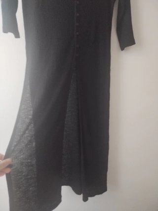 Rebeca larga negra Stradivarius