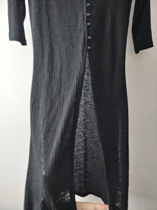 Rebeca larga negra Stradivarius
