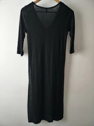 Rebeca larga negra Stradivarius