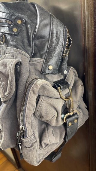 Bolso de viaje vintage cuero negro