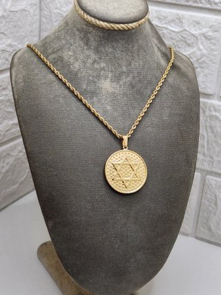 Colgante Estrella de David Chapado en Oro