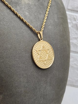 Colgante Estrella de David Chapado en Oro