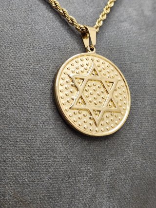 Colgante Estrella de David Chapado en Oro