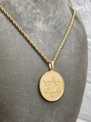 Colgante Estrella de David Chapado en Oro