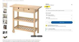 Carrito Cocina IKEA FÖRHÖJA Madera