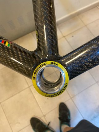 Cuadro carbono y titanio bicicleta de carretera