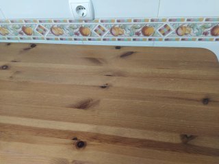 Mesa cocina de madera ikea Leksvik con 2 taburetes