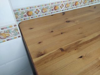 Mesa cocina de madera ikea Leksvik con 2 taburetes