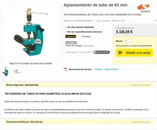 2 PINZADORES DE TUBO POLIETILENO DE 32 A 63mm