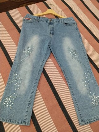 Pantalón tejano mujer con pedrería