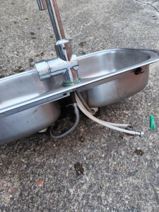 Fregadero doble cocina acero inoxidable con grifo