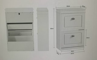 Zapatero con banco Y cojín, 2 muebles