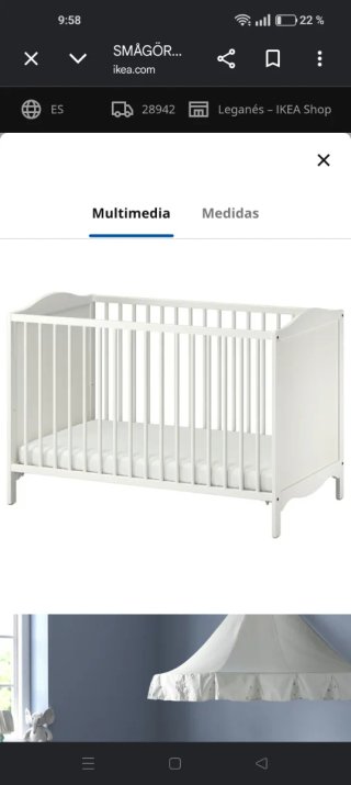 Cuna Ikea como nueva poco uso urge venta mudanza