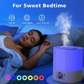 Humidificador 2.5L Niebla Fría Luz LED Control Rem
