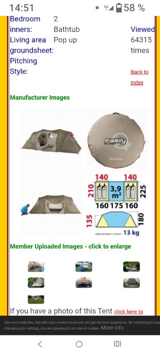 Tienda de campaña Seconds family 4.2 Quechua