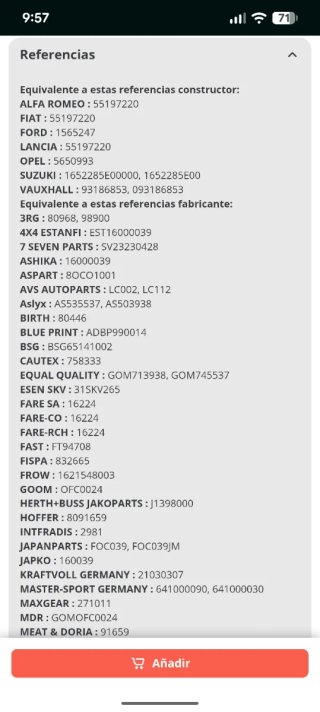 Tapadera filtro aceite Febi 173145 Opel, Fiat etc