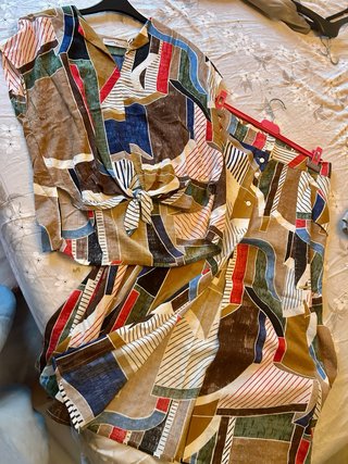 Conjunto de Camisa y Falda  De Miguel multicolor
