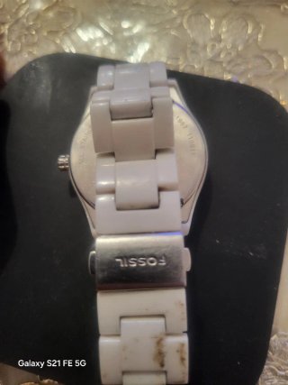 Reloj Fossil ES-1967 Blanco y Plateado