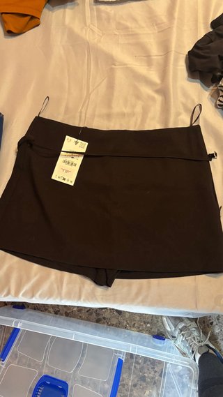 Falda-pantalón Zara Negra Talla L