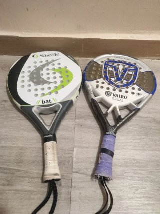 2 Raquetas de Pádel Sinedie y Vairo