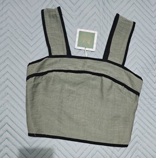 Top R.S. Moda verde oliva talla única