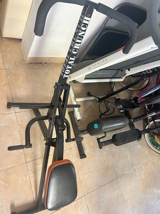 Cinta de correr, elíptica y Total Crunch